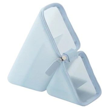 輕巧三角筆袋 FD-2286 清透藍  1個  200 x 75 x 55mm