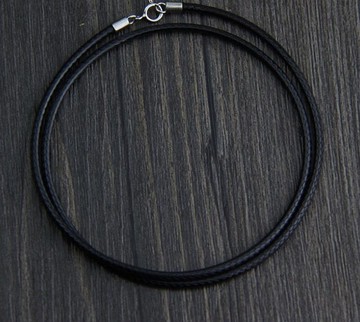 925 純銀扣項鍊無吊墜中性皮革繩鏈