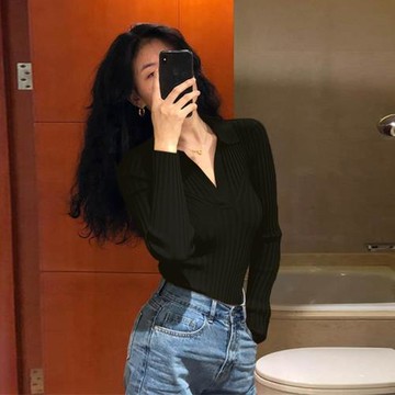 2026年秋冬季新款針織衫女修身洋氣別致上衣設計感小眾打底衫內搭