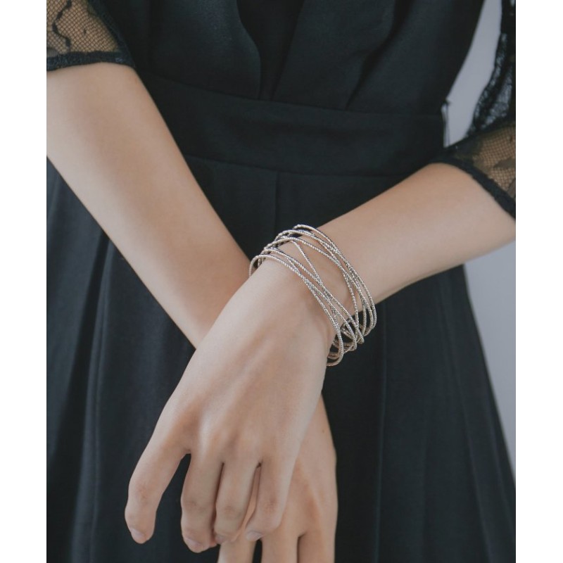 ブレスレット SILVER LINE BANGLE WIDE:シルバーラインバングル ワイド