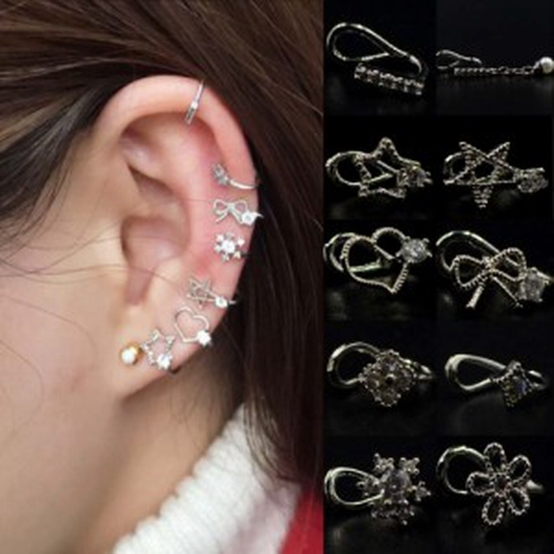 イヤーカフ ノンホール メンズ フェイクピアス クリップ シルバー ピアス 店