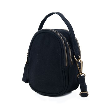 【禾織】 經典黑 手提肩背兩用斜背包 多層收納 耳機孔