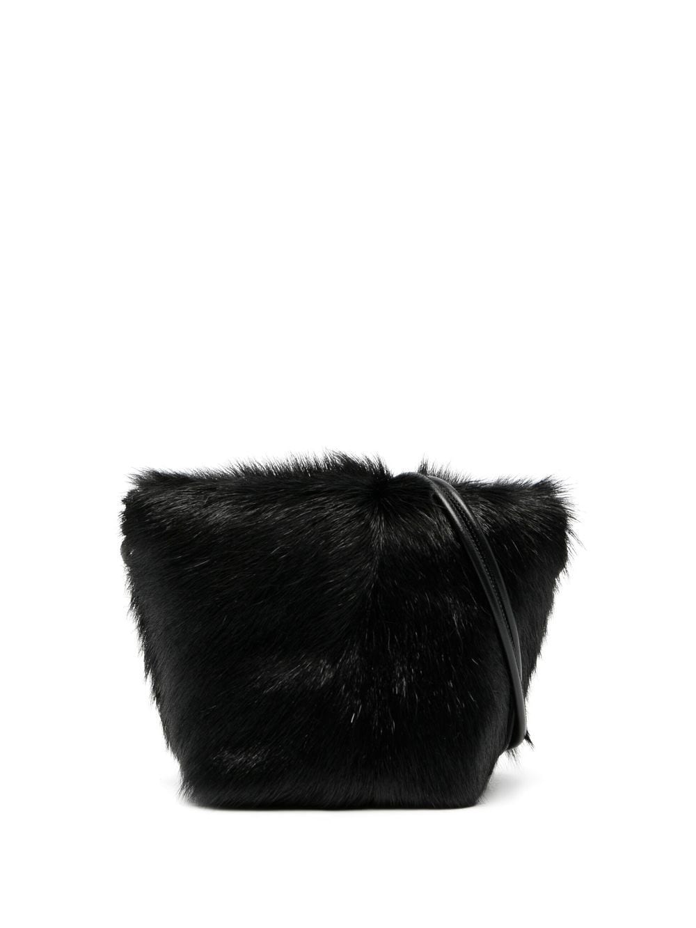 Jil Sander - faux-fur mini bag - women - Calf LeatherCalf Leather - One Size - Black