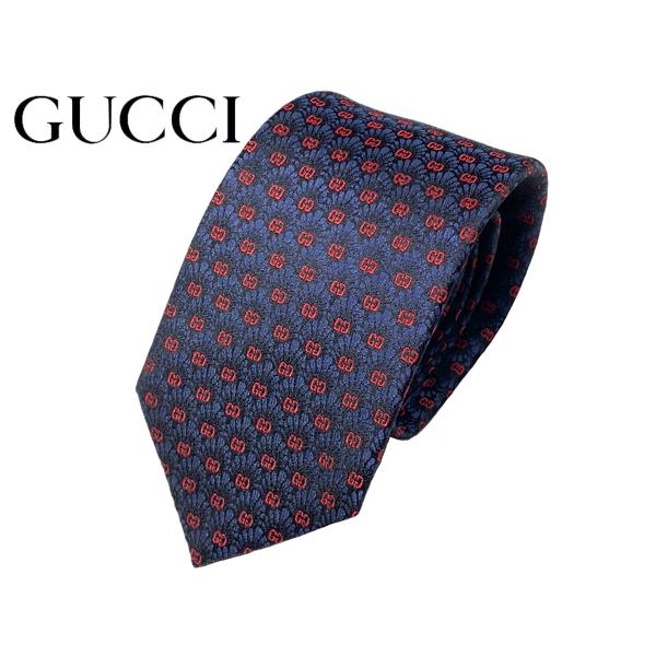 グッチ GUCCI 624063 4E002 4069 PID ブラック系地 ネイビー系 扇絵柄