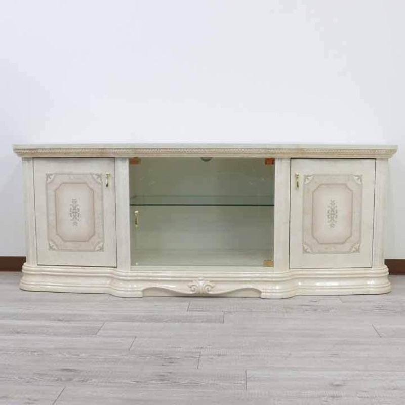 サルタレッリアマルフィキャビネットローボードロココ調ホワイト