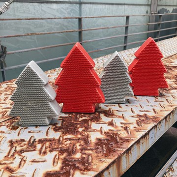 手工燒製陶瓷聖誕樹裝飾擺飾 一組四入