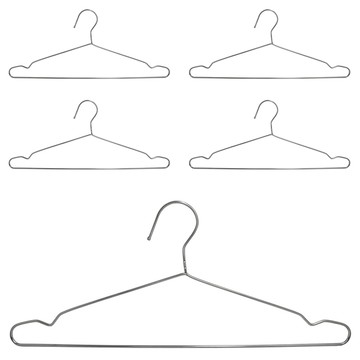 宏圃生活 304系列不鏽鋼衣架組  不鏽鋼 銀色  1組