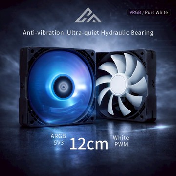 【CHAOS 混元】凜峰 CFW120 電腦風扇｜12CM風扇｜八角避震｜ARGB｜神光同步｜PWM控制