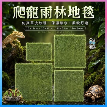 放風水族【爬寵雨林地毯】爬蟲墊材 仿真苔蘚草皮 保濕地墊 守宮蜥蜴陸龜蛇用 爬蟲箱造景 底材 生態缸雨林造景 雨林缸用品