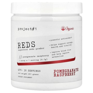Project 1 Nutrition, Reds，Superfood Red 粉，石榴樹莓味，201 克