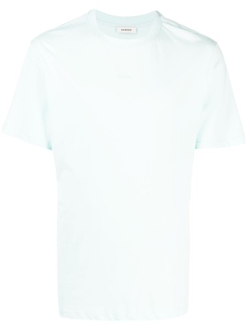 SANDRO - logo-print cotton T-shirt - men - Cotton - XS - Blue