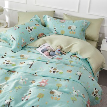 天絲™60支100%萊賽爾纖維 / 四件式兩用被床包組 / 靚夢