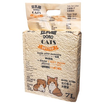 DORO CAT 豆乳貓 添加酵素與小蘇打顆粒雙重消臭極細豆腐貓砂 1.5mm顆粒 木質香 7L  1包