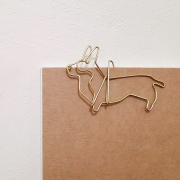 【飾不飾】犬系列/柯基/迴紋針/書籤/創意鈔票夾/便條夾