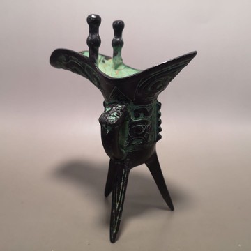 古代酒杯帝王杯家居裝飾品仿古青銅器酒杯工藝品擺件古玩影視禮品