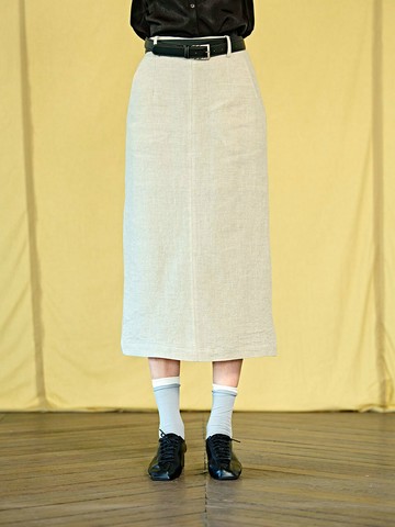 Esther Linen Twin-belted Skirts_3 Colors