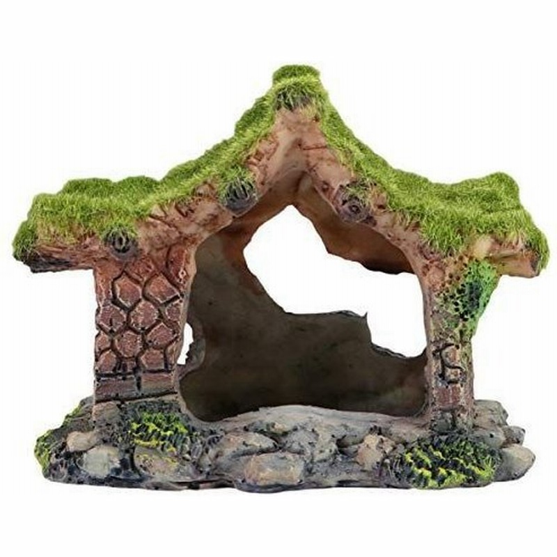 Vorcool 水槽 オブジェ 小型 水草 建物 アクアリウム 金魚 メダカ ベタ ヘビ 隠れ家 装飾 置物 通販 Lineポイント最大0 5 Get Lineショッピング