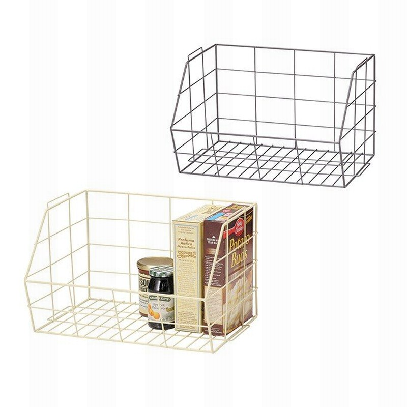 ワイヤーバスケット ワイヤーバスケット 収納かご 収納カゴ 整理カゴ キッチン収納 調味料 スパイス 食品ストック スタッキング可能 おしゃれ 通販 Lineポイント最大0 5 Get Lineショッピング
