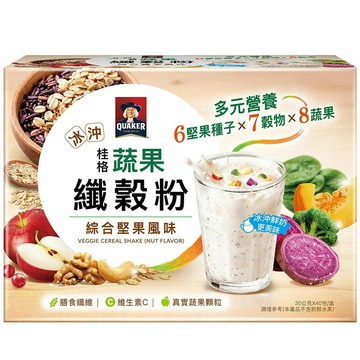 [COSCO代購6] C160956 桂格 蔬果纖穀粉(綜合堅果風味) 30公克 X 40包