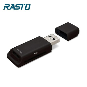 【RASTO】RT7 隨身型 USB 雙槽讀卡機【三井3C】