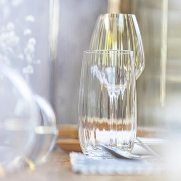 《VEGA》Leya水晶玻璃杯-豎紋490ml-- 水杯 茶杯 咖啡杯