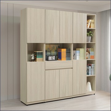 6尺組合式書櫃組(1.3尺+2.3尺+2.3尺) / 1.3尺 / 2.3尺四門 / 2.3尺二門置物櫃 收納櫃 【163A54801】Leader傢居館163-N363+N325+N351