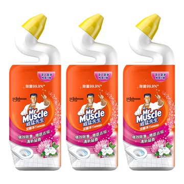 Mr Muscle 威猛先生 深層淨力潔廁凝膠 璀璨花舞 強效除臭 清新留香 超密著  750ml  3瓶