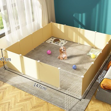 寵物圍欄狗室內小型犬家用博美泰迪室內柵欄護欄狗窩帶廁所區狗籠 d8053