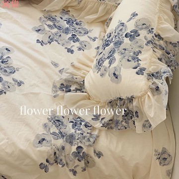 法式床單 三件組 四件組 花邊床裙 水墨畫床裙組 印花純棉床組 40支水洗棉床包 床上用品 被套 床單 花朵床裙 床裙組