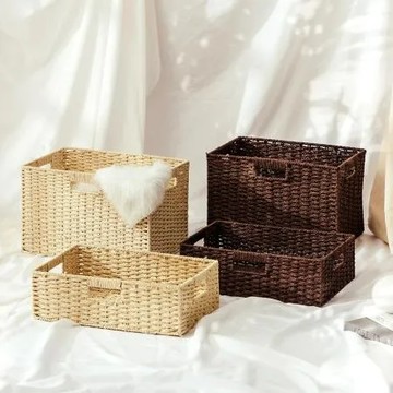 M米 藤編收納籃 編織收納籃 抽屜收納籃-M款