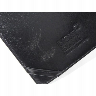 Montblanc 黒レザー 名刺入れ 極美品 MONTBLANC モンブラン 名刺入れ 黒 イタリア製