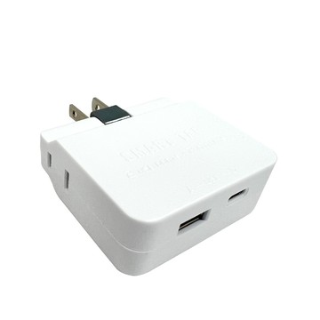 【聖岡科技Dr.AV】TNT-874AC 2USB+2插 旋轉插座 分接器(2.4A/旋轉插頭)