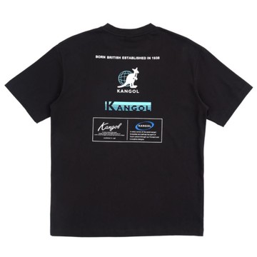 KANGOL 短袖 短T 黑 藍 後LOGO 1938 復古 休閒 男 6325102710
