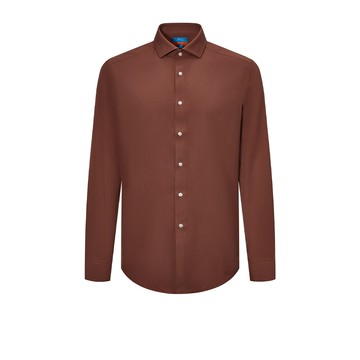 功能單色紗長袖上班襯衫/咖其色 | 2612256218