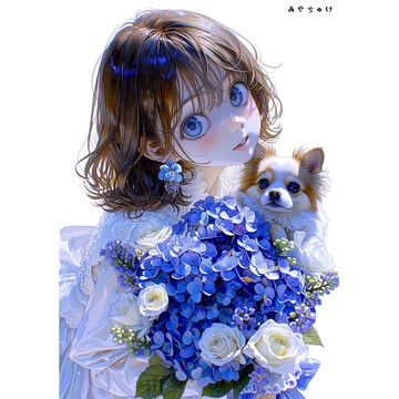【4 月新款 3】07-120-0278 人物貼紙 春日女孩與動物
