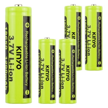 Kinyo 18650 二次鋰單電池 CB-12 33g 18 x 65mm  1入  5顆