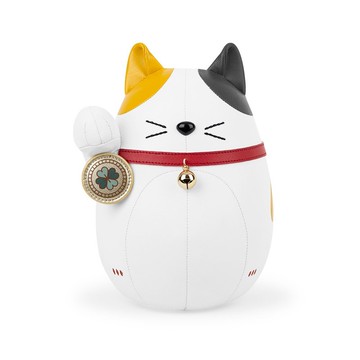 【書擋】招財貓 Lucky Cat Fuu (福貓) 皮革擺飾 l 開運 生日禮
