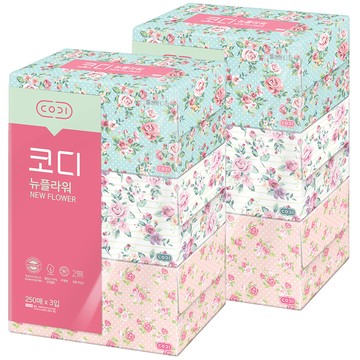 CODI 雙層面紙 New Flower 250張 x 3盒  2組