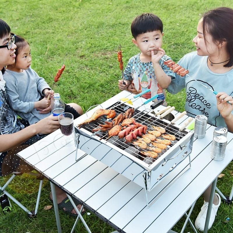 バーベキューコンロ BBQコンロ バーベキュー 卓上型 キャンプ 折り畳み 小型 ステンレス鋼製 2-4人用 軽量 家庭用 アウトドア用品 |  LINEショッピング