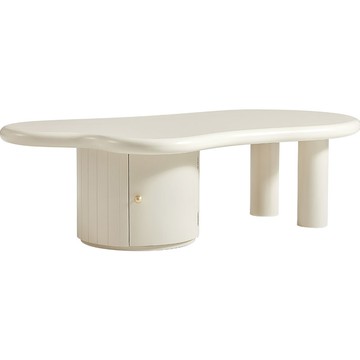 hoi! 林氏木業奶油侘寂風雲朵茶几 NU1L