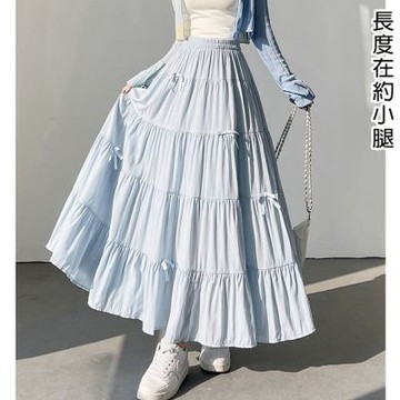 [韓國K.W.]韓國空運完美自在新款度假超長裙(小香風/韓國製/大擺裙)