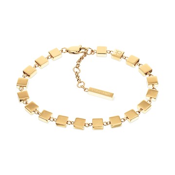Calvin Klein CK Geometric 立體方形雕塑手鍊-金 35000842