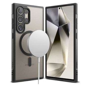 Rearth 三星 Galaxy S24 Ultra (Ringke Fusion Bold Magnetic) 磁吸式保護殼(霧黑)
