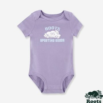 Roots 嬰兒 SUNNY 短袖包屁衣（梅子紫）