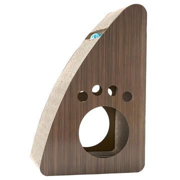 Mr. Chuchu 貓咪垂直房屋型貓抓板  木色  1個  55 x 35 x 24 cm