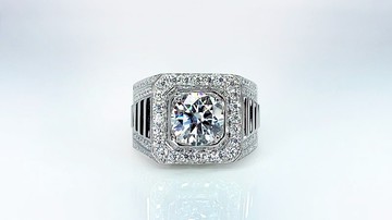 莫桑鑽 |  1&2克拉試煉男戒  | 台中門市 |  可升級K金白金真鑽