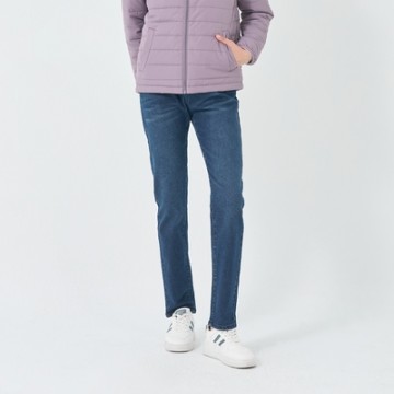 GIORDANO  女裝鬆緊腰錐形牛仔褲 - 77 深藍