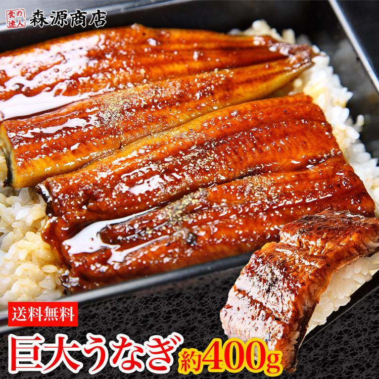 うなぎ 蒲焼き 鰻 約400g前後×1尾 1本 特大 巨大 ウナギ かば焼き タレ 冷凍便 ギフト お取り寄せ