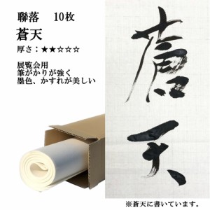 書道 手漉き 画仙紙 蒼天 聯落 10枚 漢字用 薄口 手漉き画仙紙 書道用品 書道用紙 作品 清書 おすすめ 半紙屋e-shop