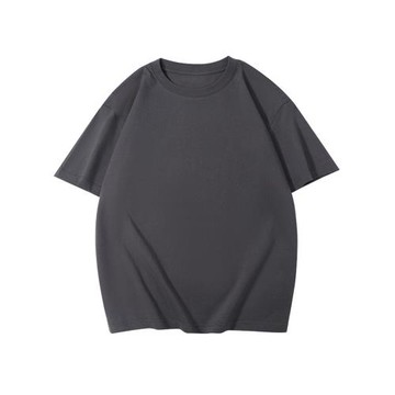 純色重磅純棉百搭短袖T恤男夏季大碼寬松圓領上衣男生體恤打底衫